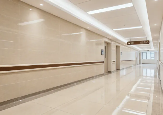Healthcare facility flooring with MSI porcelain tile