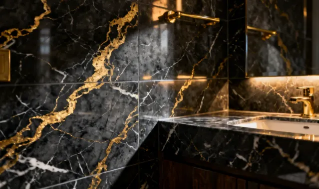 Bold veined stone trend for luxury interiors